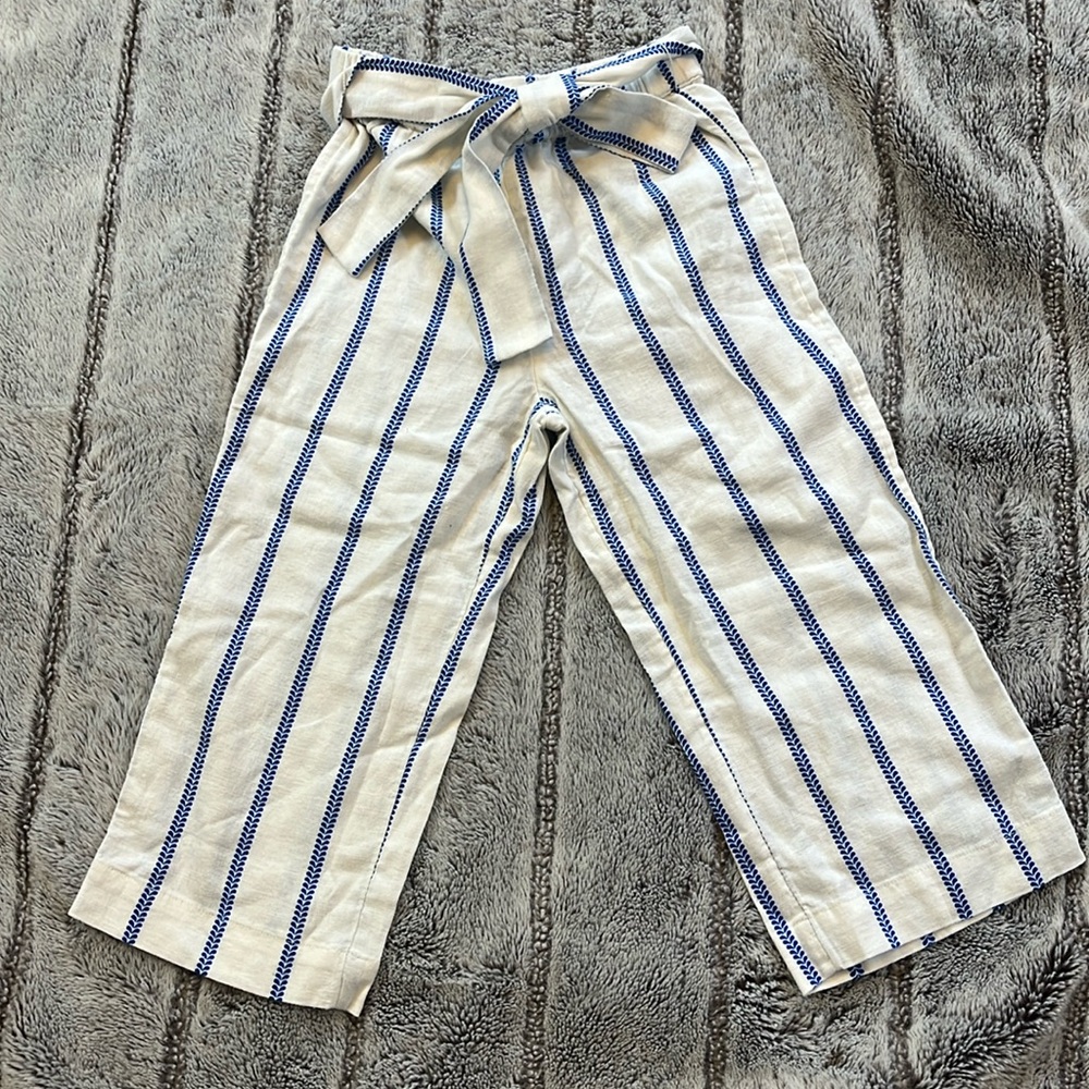 Crew Cuts Ivory And Blue Pants